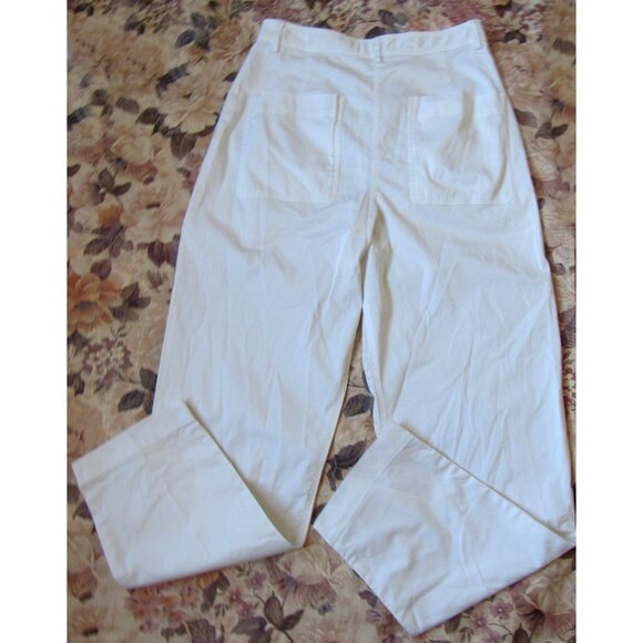 Nili Lotan Women Pants, sz.4,waist 28in, White, Cotton - Picture 5 of 8